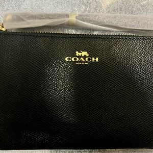 NEW black coach wristlet